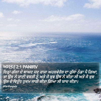 ਅਸਤਰ 2:1 PANIRV Bible Verse Image