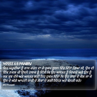 ਅਸਤਰ 4:8 PANIRV Bible Verse Image