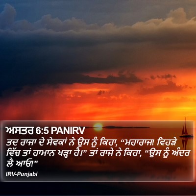 ਅਸਤਰ 6:5 PANIRV Bible Verse Image