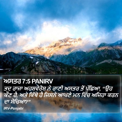 ਅਸਤਰ 7:5 PANIRV Bible Verse Image