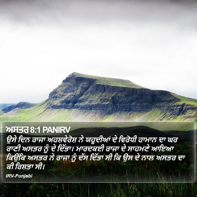 ਅਸਤਰ 8:1 PANIRV Bible Verse Image