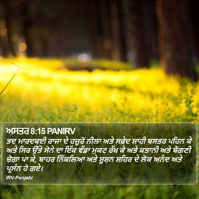 ਅਸਤਰ 8:15 PANIRV Bible Verse Image