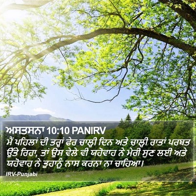 ਅਸਤਸਨਾ 10:10 PANIRV Bible Verse Image