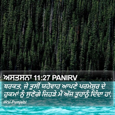 ਅਸਤਸਨਾ 11:27 PANIRV Bible Verse Image