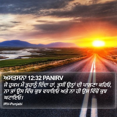 ਅਸਤਸਨਾ 12:32 PANIRV Bible Verse Image