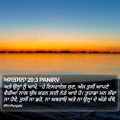 ਅਸਤਸਨਾ 20:3 PANIRV Bible Verse Image