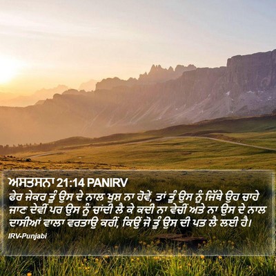 ਅਸਤਸਨਾ 21:14 PANIRV Bible Verse Image