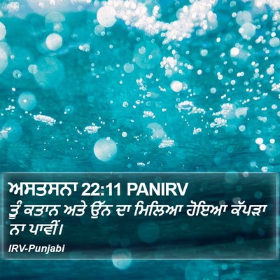 ਅਸਤਸਨਾ 22:11 PANIRV Bible Verse Image