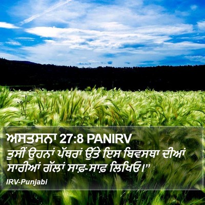 ਅਸਤਸਨਾ 27:8 PANIRV Bible Verse Image