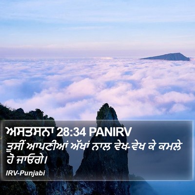 ਅਸਤਸਨਾ 28:34 PANIRV Bible Verse Image