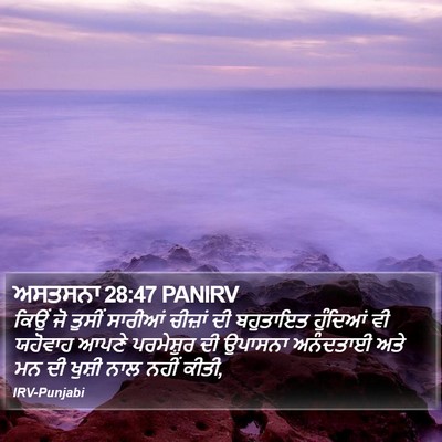 ਅਸਤਸਨਾ 28:47 PANIRV Bible Verse Image
