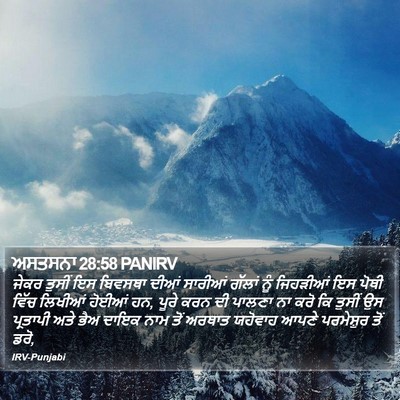 ਅਸਤਸਨਾ 28:58 PANIRV Bible Verse Image