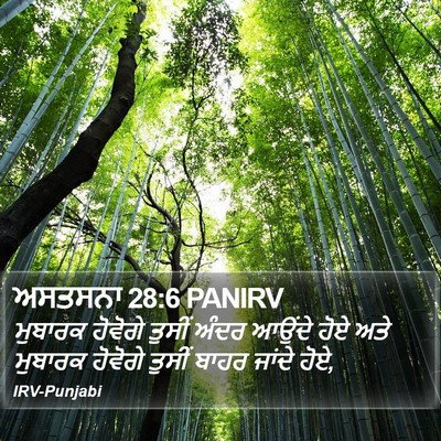 ਅਸਤਸਨਾ 28:6 PANIRV Bible Verse Image