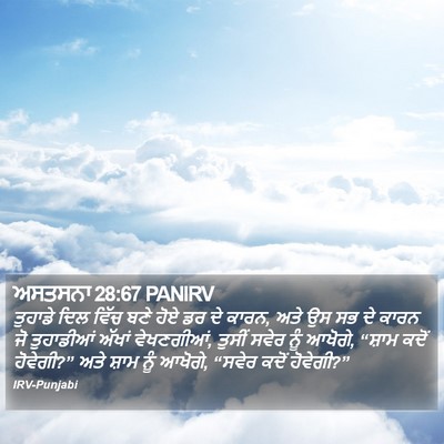 ਅਸਤਸਨਾ 28:67 PANIRV Bible Verse Image