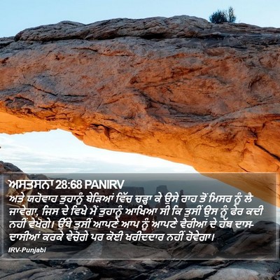 ਅਸਤਸਨਾ 28:68 PANIRV Bible Verse Image