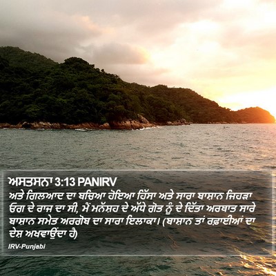 ਅਸਤਸਨਾ 3:13 PANIRV Bible Verse Image