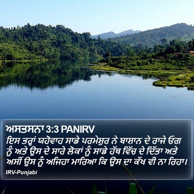 ਅਸਤਸਨਾ 3:3 PANIRV Bible Verse Image