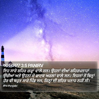 ਅਸਤਸਨਾ 3:5 PANIRV Bible Verse Image