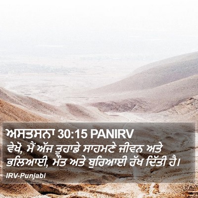 ਅਸਤਸਨਾ 30:15 PANIRV Bible Verse Image