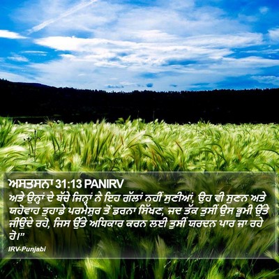 ਅਸਤਸਨਾ 31:13 PANIRV Bible Verse Image