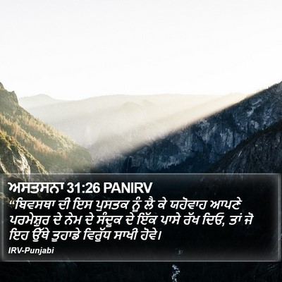 ਅਸਤਸਨਾ 31:26 PANIRV Bible Verse Image