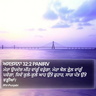 ਅਸਤਸਨਾ 32:2 PANIRV Bible Verse Image