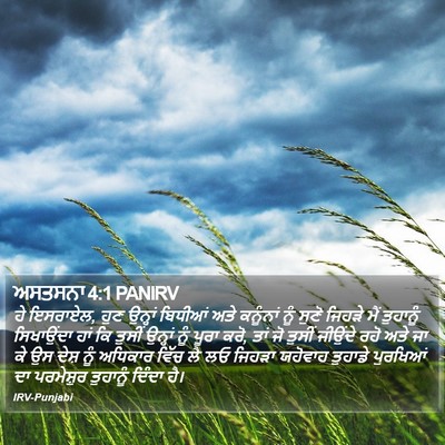 ਅਸਤਸਨਾ 4:1 PANIRV Bible Verse Image