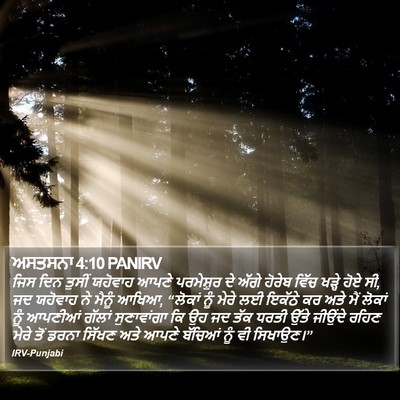 ਅਸਤਸਨਾ 4:10 PANIRV Bible Verse Image