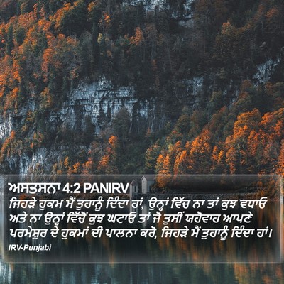 ਅਸਤਸਨਾ 4:2 PANIRV Bible Verse Image