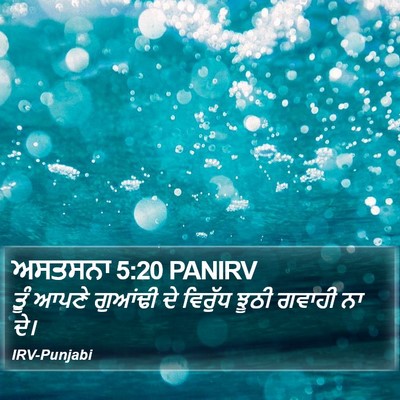 ਅਸਤਸਨਾ 5:20 PANIRV Bible Verse Image
