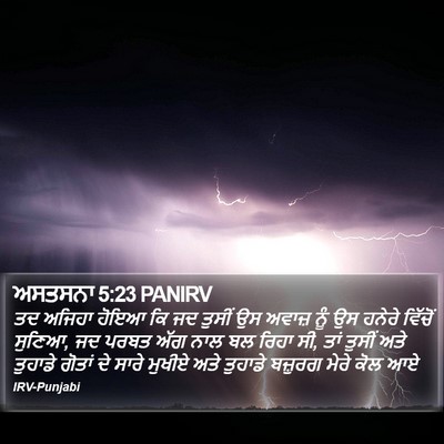 ਅਸਤਸਨਾ 5:23 PANIRV Bible Verse Image