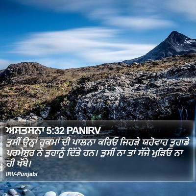 ਅਸਤਸਨਾ 5:32 PANIRV Bible Verse Image