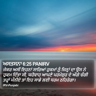 ਅਸਤਸਨਾ 6:25 PANIRV Bible Verse Image