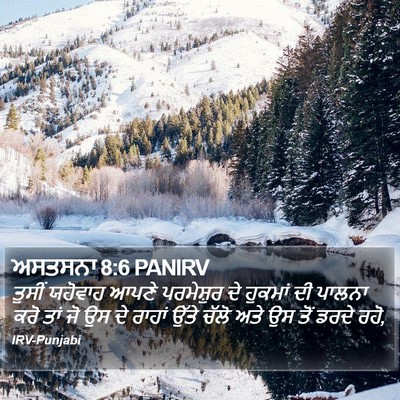 ਅਸਤਸਨਾ 8:6 PANIRV Bible Verse Image