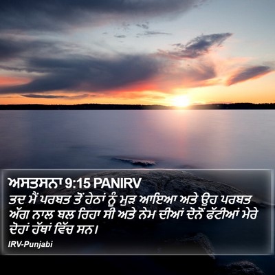 ਅਸਤਸਨਾ 9:15 PANIRV Bible Verse Image