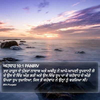 ਅਹਬਾਰ 10:1 PANIRV Bible Verse Image