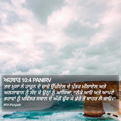 ਅਹਬਾਰ 10:4 PANIRV Bible Verse Image