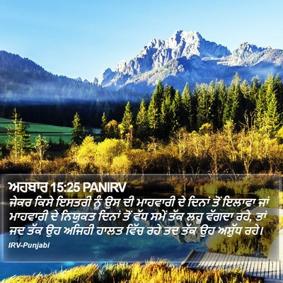 ਅਹਬਾਰ 15:25 PANIRV Bible Verse Image