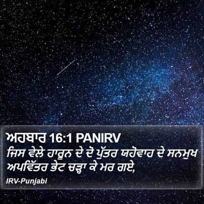 ਅਹਬਾਰ 16:1 PANIRV Bible Verse Image