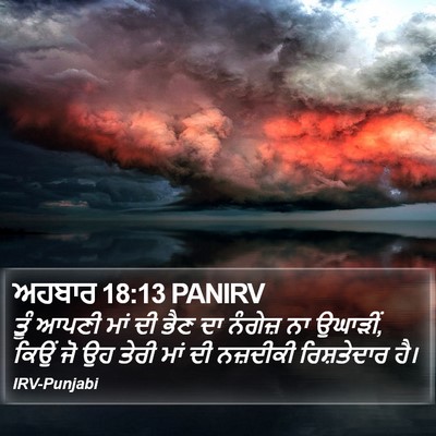 ਅਹਬਾਰ 18:13 PANIRV Bible Verse Image