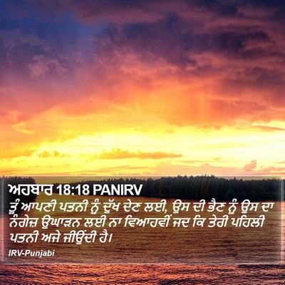 ਅਹਬਾਰ 18:18 PANIRV Bible Verse Image