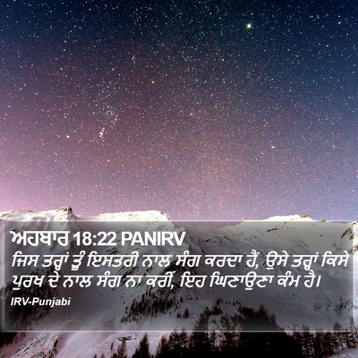ਅਹਬਾਰ 18:22 PANIRV Bible Verse Image