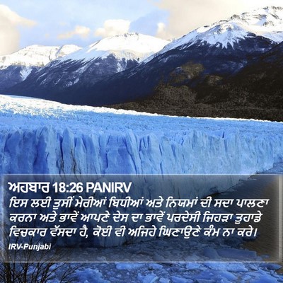 ਅਹਬਾਰ 18:26 PANIRV Bible Verse Image