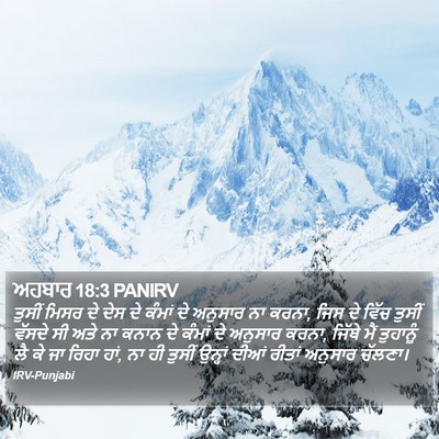ਅਹਬਾਰ 18:3 PANIRV Bible Verse Image