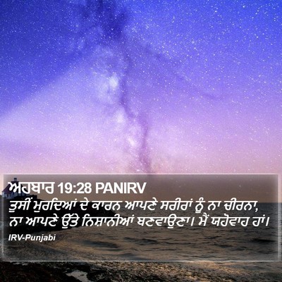 ਅਹਬਾਰ 19:28 PANIRV Bible Verse Image