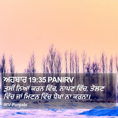 ਅਹਬਾਰ 19:35 PANIRV Bible Verse Image