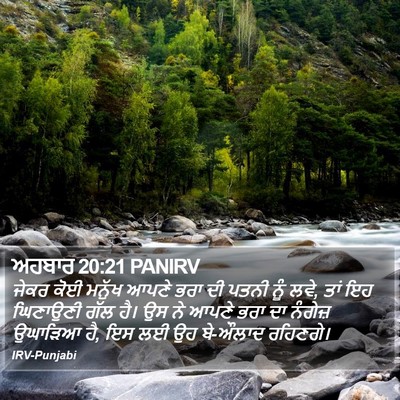 ਅਹਬਾਰ 20:21 PANIRV Bible Verse Image