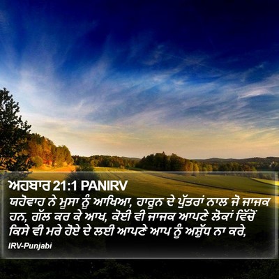 ਅਹਬਾਰ 21:1 PANIRV Bible Verse Image