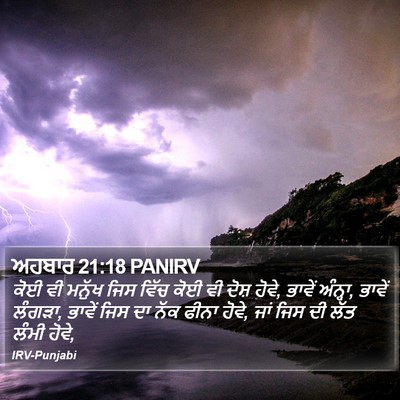 ਅਹਬਾਰ 21:18 PANIRV Bible Verse Image