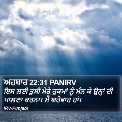 ਅਹਬਾਰ 22:31 PANIRV Bible Verse Image